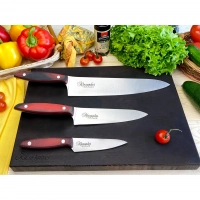 Набор из 3-х кухонных ножей Alexander AUS-8 Satin, Kizlyar Supreme купить в Сургуте